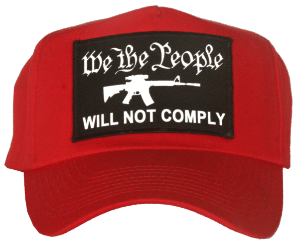 We People Not Comply Cap Red png