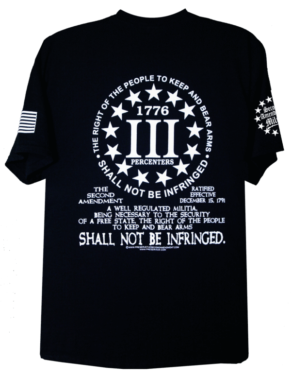 3% second Amendment black png