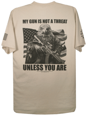 My Gun Is Not A Threat, Unless You Are T-Shirt - Image 5
