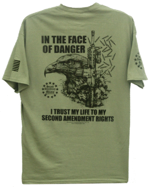 In The Face of Danger I Trust My Life to My Second Amendment Rights T-Shirt - Image 3
