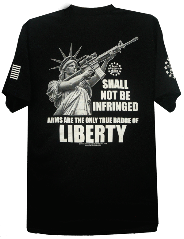 Shall Not Be Infringed Lady Liberty Black png