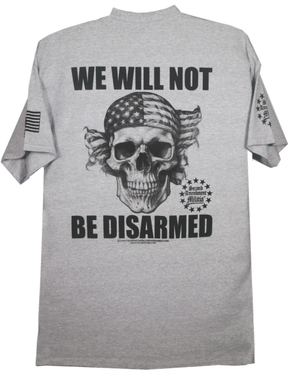 Skull not Be Disarmed Sports Grey png