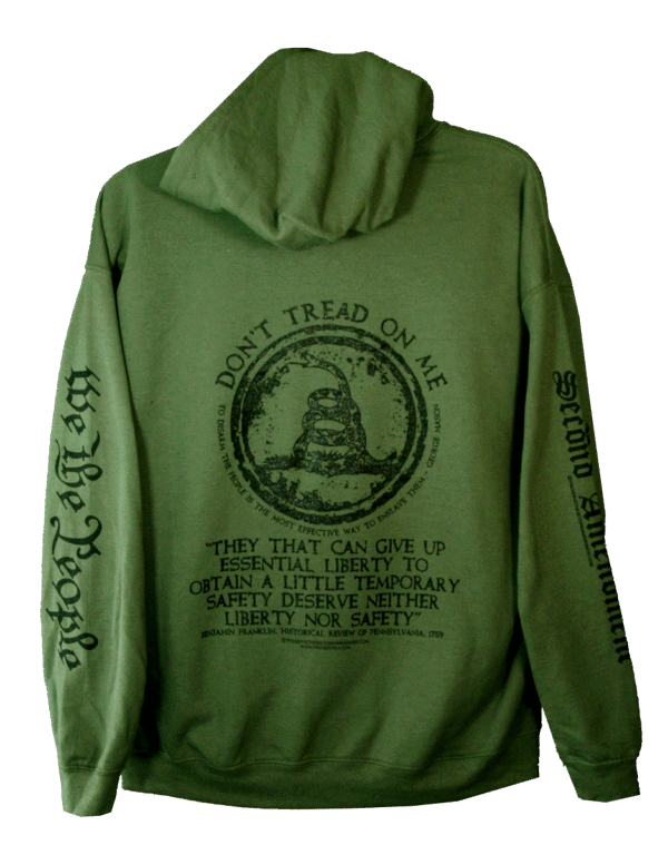 hoodie Don't tread Distressed Mil Green png