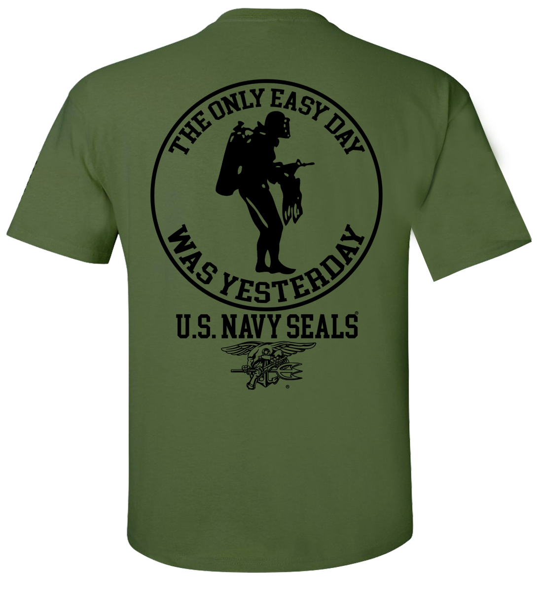 The Only Easy Day Was Yesterday #3 Navy SEALs Diver T-Shirt Design 128 - Image 4