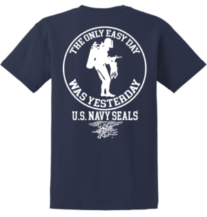 The Only Easy Day Was Yesterday #3 Navy SEALs Diver T-Shirt Design 128