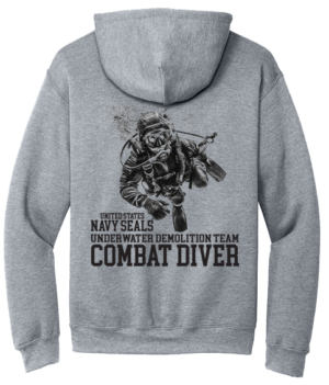 Navy Seals Combat Diver Hooded Sweat Shirt Design #201