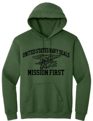 Navy Seals Mission First Hooded Sweat Shirt Design #138