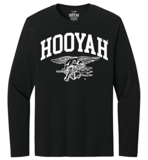 U.S. Navy SEALs HOOYAH and Trident Seal Long Sleeve T-Shirt