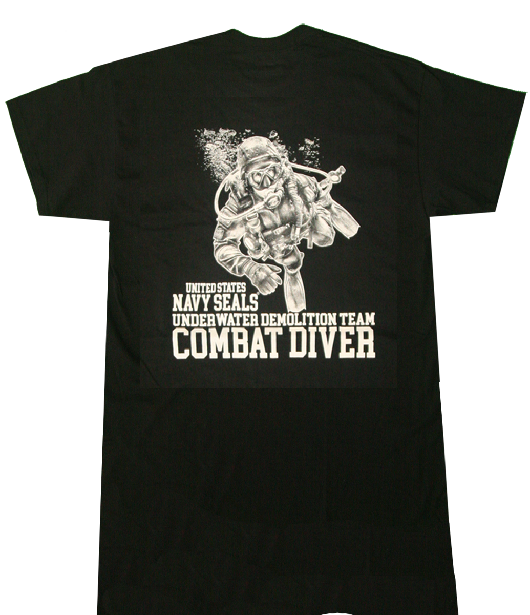 UDT Navy SEALs Combat Diver T-Shirt Design #201