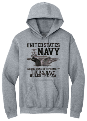 U.S. Navy 100,000 Tons of Diplomacy Hooded Sweat Shirt