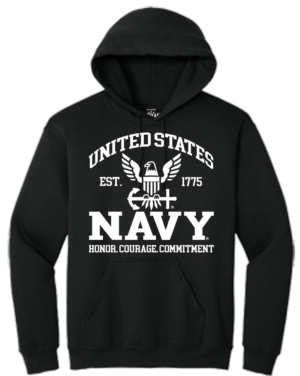 U.S. Navy Eagle Established 1775 Hooded Sweat Shirt