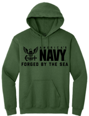 Forged by the Sea United States Navy Hooded Sweat Shirt