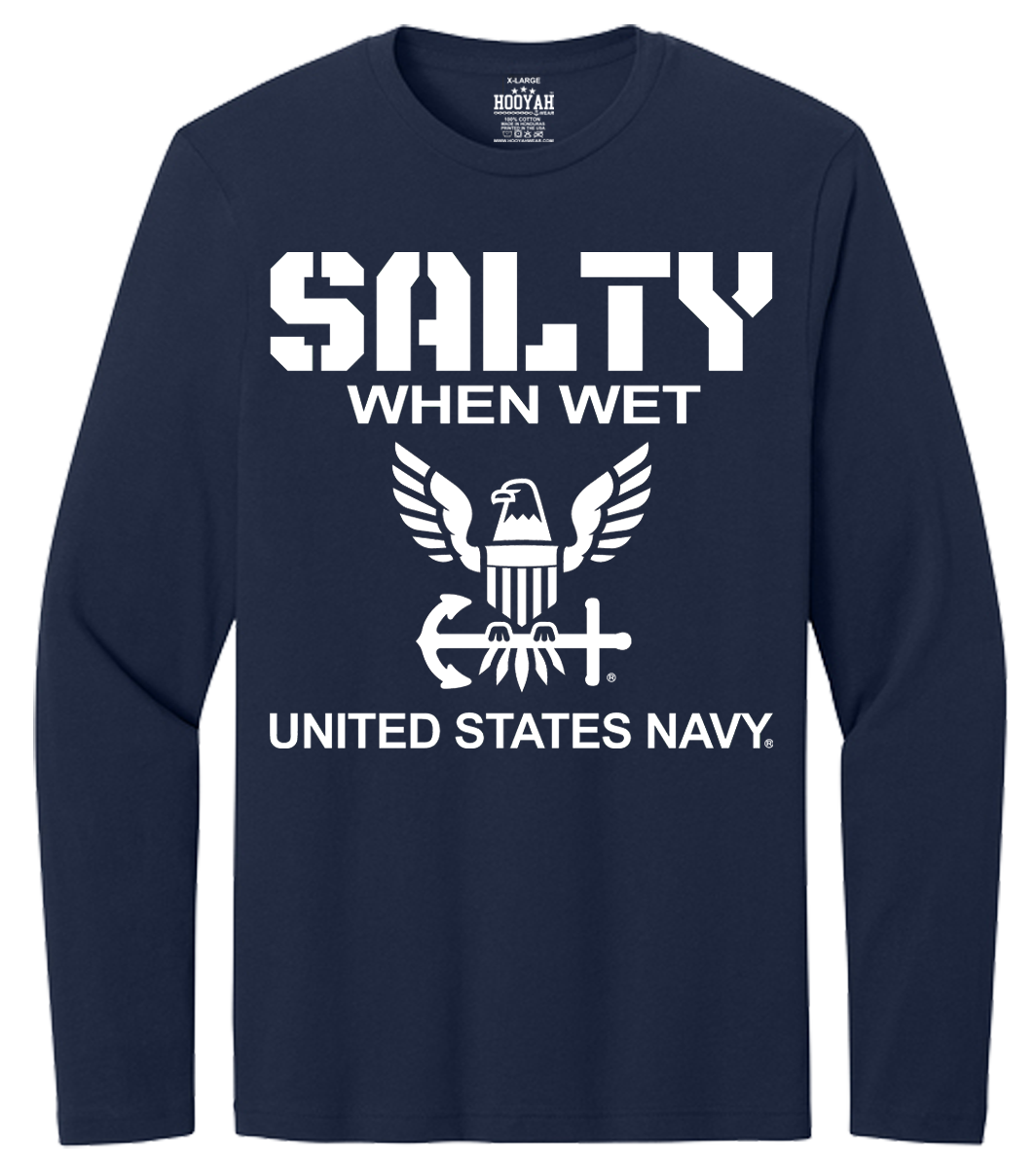 Salty When Wet Long Sleeve T-Shirt Design 305 - Image 3