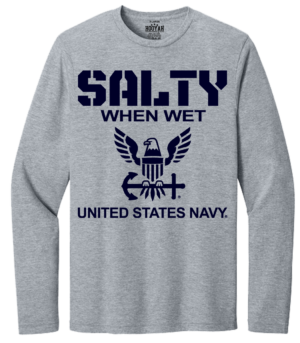 Salty When Wet Long Sleeve T-Shirt Design 305