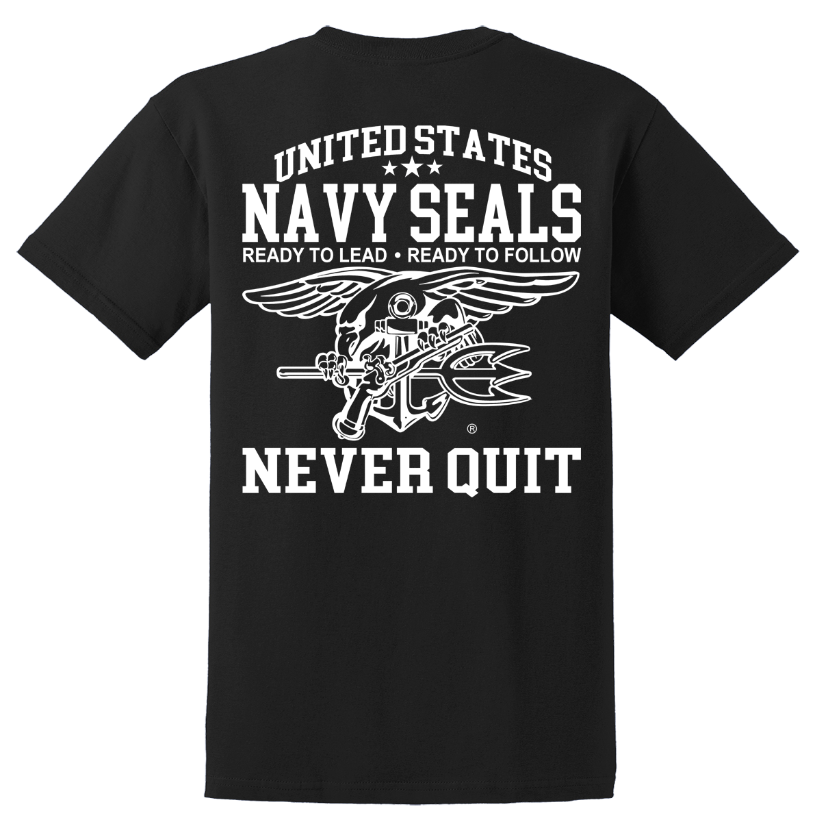 Navy SEALS Never Quit T-Shirt - Image 3