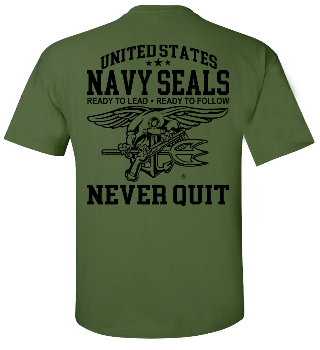 Navy SEALS Never Quit T-Shirt - Image 7