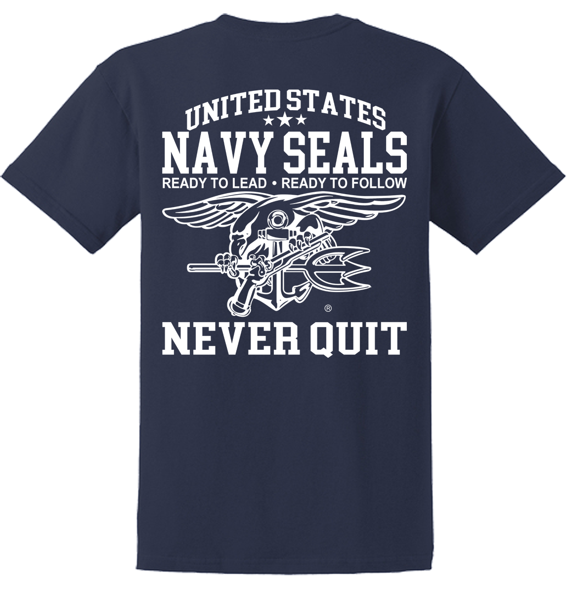 Navy SEALS Never Quit T-Shirt - Image 5