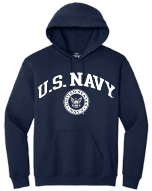 U.S. Navy Arch With Seal Hooded Sweat Shirt